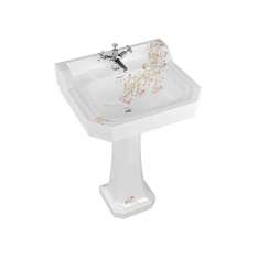 Prostokątna umywalka nablatowa Burlington Bathrooms ORIENTAL BLOSSOM