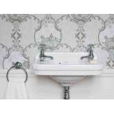 Umywalka ścienna z porcelany Vitreous China z ręcznym spłukiwaniem Burlington Bathrooms Edwardian