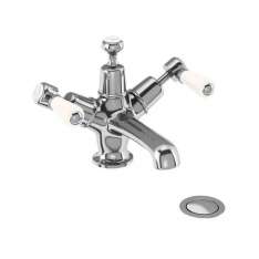 Bateria umywalkowa nablatowa z automatycznie wyciąganym odpływem Burlington Bathrooms KENSINGTON