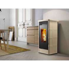 Naścienny piec na pelet faïence Caminetti Montegrappa Country EVO