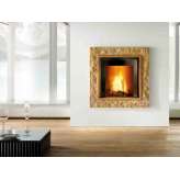 Wbudowany metalowy kominek opalany drewnem Caminetti Montegrappa CM P01