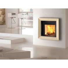 Wbudowany metalowy kominek opalany drewnem Caminetti Montegrappa CM P01 FRAME 01