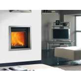 Wbudowany metalowy kominek opalany drewnem Caminetti Montegrappa CM P01 MINIMAL 01