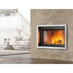 Wbudowany kominek opalany drewnem Caminetti Montegrappa CM P02 MINIMAL 02