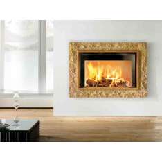 Wbudowany kominek opalany drewnem Caminetti Montegrappa CM P02 STONE 02