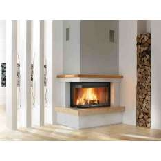 Wbudowany metalowy kominek opalany drewnem Caminetti Montegrappa CM P05