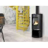 Centralny piec stalowy opalany drewnem Caminetti Montegrappa FABIENNE