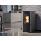 Stalowy piec ścienny na pelety Caminetti Montegrappa LATO