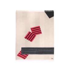 Ręcznie robiony dywanik wełniany o geometrycznych kształtach Carpets CC by Cecilia Setterdahl Art Money RED