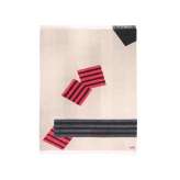 Ręcznie robiony dywanik wełniany o geometrycznych kształtach Carpets CC by Cecilia Setterdahl Art Money RED