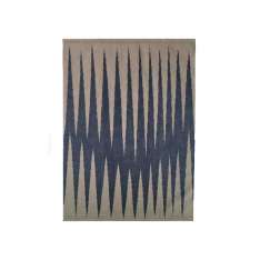 Prostokątny dywanik wełniany o geometrycznych kształtach Carpets CC by Cecilia Setterdahl 31ST OCTOBER BLUE