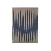 Prostokątny dywanik wełniany o geometrycznych kształtach Carpets CC by Cecilia Setterdahl 31ST OCTOBER BLUE