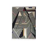 Ręcznie wykonany prostokątny dywanik wełniany o geometrycznych kształtach Carpets CC by Cecilia Setterdahl I LOOKED EVERYWHERE