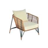 Fotel ogrodowy z włókna syntetycznego z podłokietnikami Cbdesign Lodz
