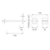 Bateria ścienna hydroprogresywna z wylewką Ceadesign Bar 18