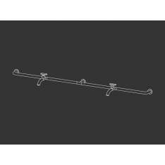 Bateria umywalkowa ścienna ze stali nierdzewnej Ceadesign Hook 41