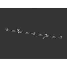 Bateria umywalkowa ścienna ze stali nierdzewnej Ceadesign Hook 42
