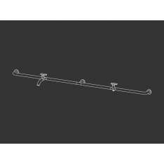 Bateria umywalkowa ścienna ze stali nierdzewnej Ceadesign Hook 43