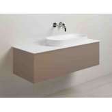 Owalna pojedyncza umywalka ceramiczna z szufladami Ceramica Catalano Horizon