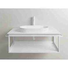 Owalna pojedyncza umywalka ceramiczna na konstrukcji Ceramica Catalano Horizon