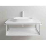 Owalna pojedyncza umywalka ceramiczna na konstrukcji Ceramica Catalano Horizon