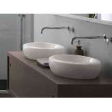 Owalna umywalka ceramiczna nablatowa Ceramica Cielo Fluid