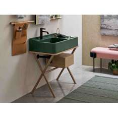 Prostokątna umywalka ceramiczna Console Ceramica Cielo SIWA