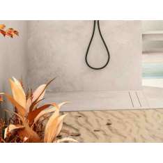Prostokątny brodzik podtynkowy z gresu porcelanowego Ceramica Del Conca BARK
