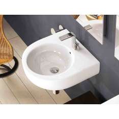 Umywalka ceramiczna ścienna z przelewem okrągłym Ceramica Flaminia Pass