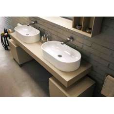 Owalna umywalka ceramiczna nablatowa Ceramica Flaminia Pass