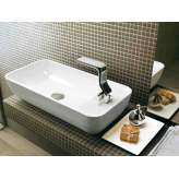 Umywalka ceramiczna nablatowa prostokątna z przelewem Ceramica Flaminia Pass 60