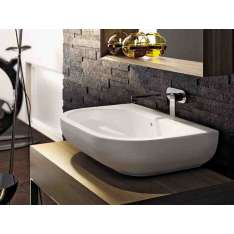Umywalka ceramiczna wisząca nablatowa z przelewem Ceramica Flaminia Pass 72