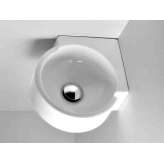 Narożna umywalka ścienna z ręcznym spłukiwaniem Ceramica Flaminia MINI TWIN