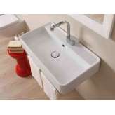 Prostokątna umywalka ceramiczna do montażu na ścianie Ceramica Flaminia MINIWASH