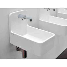 Naścienna umywalka ceramiczna z ręcznym spłukiwaniem Ceramica Flaminia MINIWASH