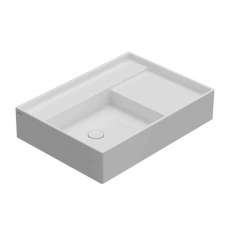 Prostokątna umywalka ceramiczna do montażu na ścianie Ceramica Globo Display