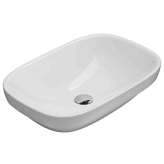 Prostokątna umywalka ceramiczna wpuszczana w blat Ceramica Globo Genesis