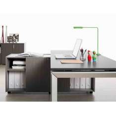 Biurko biurowe aluminiowe z półkami Citterio Point
