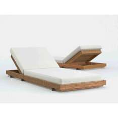 Leżak Sunbrella® z ramą iroko Code CAPRI