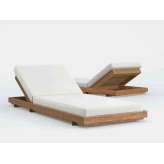 Leżak Sunbrella® z ramą iroko Code CAPRI