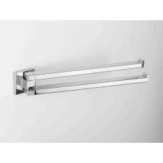 Obrotowy wieszak na ręczniki z chromowanego mosiądzu Colombo Design BasicQ B3712