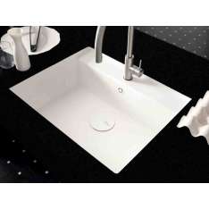 Pojedynczy zlewozmywak Corian® montowany na równi z blatem Corian Design CORIAN® KITCHEN SINK TASTY