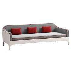 3-osobowa sofa ogrodowa z drewna i tkaniny CPRN Homood Outdoor