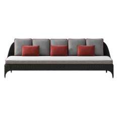 3-osobowa sofa ogrodowa z drewna i tkaniny CPRN Homood Outdoor