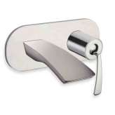 Jednouchwytowa bateria umywalkowa z płytką Cristina Rubinetterie Bollicine CRIBO256