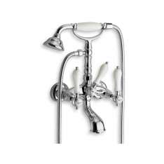 Bateria wannowa ścienna z główką prysznicową Cristina Rubinetterie Canova Elite CRICL100