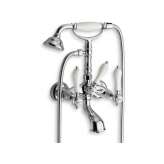 Bateria wannowa ścienna z główką prysznicową Cristina Rubinetterie Canova Elite CRICL100