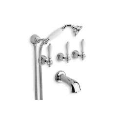 Zestaw wannowy naścienny z główką prysznicową Cristina Rubinetterie Canova Elite CRICL111