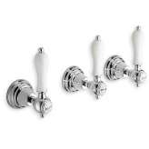 3-otworowa ścienna bateria wannowa z przełącznikiem Cristina Rubinetterie Canova Elite CRICL114