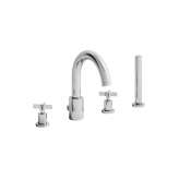 Zestaw wannowy z główką prysznicową z indywidualnymi rozetami Cristina Rubinetterie Cross Road CRICR126